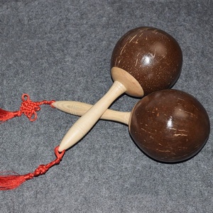 Wholesale Orff Percussion <b>Instrument</b> Wooden Coconut Maracas Children Rhythm <b>Instruments</b> Shakers <b>Musical</b> <b>Instrument</b> Tool Toys - Product Image 3