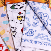 HOSHOM Factory Wholesale Custom Tea Towel 100% Cotton Kitchen Towel Reusable Printed Patterns Napkins