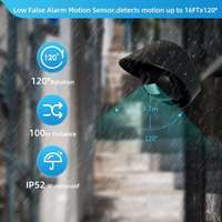 Satu Pemancar Warna Hitam Berfungsi dengan Satu Penerima Detektor Gerakan Bel Pintu Sensor Alarm PIR