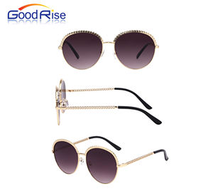 2023 gradiente único mujeres <span class=keywords><strong>gafas</strong></span> de sol marco Metal encaje anteojos alta calidad blanco amarillo moda estilo cuadrado - Product Image 3