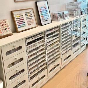 Mueble de Exhibición para Esmaltes de Uñas, Suministro Directo de Fábrica Baian, Mueble de Almacenamiento de Madera Resistente para Salón de Belleza - Product Image 1