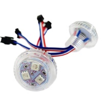 Lumières LED à points RGB SMD programmables 3 pixels 26 mm 12 V en forme de bulle, en matériau PC, pour manèges, voitures tamponneuses et enseignes