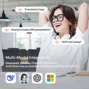 Lunettes intelligentes GL12 AI avec caméra pour caméra <span class=keywords><strong>Sony</strong></span>, caméra HD 8MP, lunettes d'enregistrement vidéo, lunettes de traduction en temps réel - Product Image 4