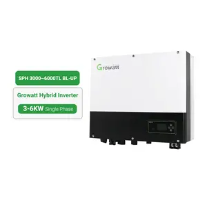 Growatt 하이브리드 태양 인버터 탑 하나 판매 Growatt Sph 3000 4000 5000 6000 W MPT 하이브리드 태양 인버터 230Vac 48V Dc