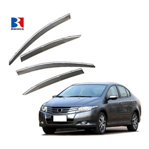 Para HONDA CITY 2009-2023, Visera Protectora de Lluvia para Ventana de Auto, de Alta Gama, Irrompible, de PC+ACERO INOXIDABLE - Product Image 2