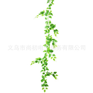 Lianes artificielles en feuilles vertes de 200 cm avec revêtement adhésif pour la décoration de mariage et de la maison - Product Image 5
