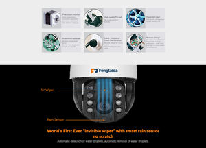 Caméra PTZ <span class=keywords><strong>Pure</strong></span> Metal IRS2 avec support d'application et analyse intelligente par IA, <span class=keywords><strong>vision</strong></span> nocturne 300m pour quai et parking - Product Image 2