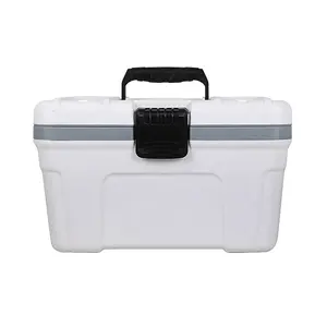 Caixa de refrigerador injetada pequena de 12 qt para camping, praia e bebidas, fornecedor OEM/ODM lancheira de plástico