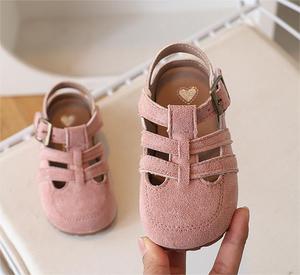 Sandalias Bocken para Niñas con Parte Superior de Cuero Mate Elegante, Unisex, Romanas, Antideslizantes, de Suela Blanda, para Playa y Uso Casual - Product Image 3