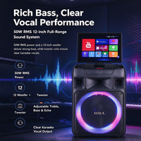 Enceinte Karaoké Portable en Gros avec Woofer 12 Pouces, Écran Tactile Android et Bluetooth pour Fêtes