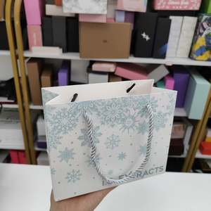 Christmas Gift <b>Bags</b> Custom Logo <b>Bag</b> Luxury <b>White</b> <b>Paper</b> Retail Boutique Shopping <b>Bag</b> Printing - Product Image 5