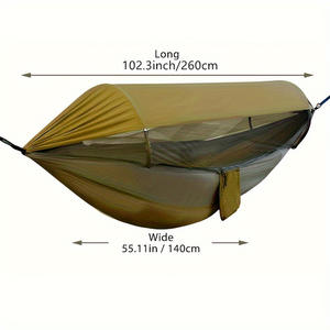 Nouvelle hamac double d'extérieur en polyamide avec fonction anti-basculement, ouverture rapide automatique, moustiquaire et pare-soleil pour le camping - Product Image 4