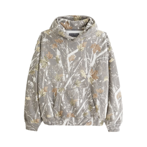 เสื้อฮู้ดพิมพ์ลาย 3 มิติ ข้ามพรมแดน สำหรับผู้ชายและผู้หญิง เสื้อแขนยาวลายพราง ลายใบเมเปิลและกิ่งไม้ ทรงหลวม - Product Image 1