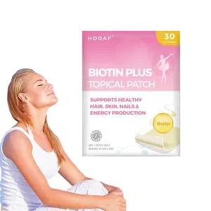 Sampel gratis label pribadi potensi tinggi dukungan kecantikan biotin plus transdermal patch