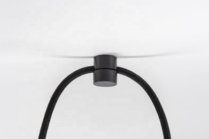 Lámpara de techo colgante gris minimalista, accesorio de iluminación interior de Metal redondo, decoración del hogar para sala de estar - Product Image 2