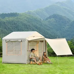 HISPEED Air Camping Tube Air Tent Pump 210D Oxford Cloth PU2000mm Luxury Glamping Dome Tent para la familia