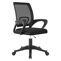 Silla de Oficina Ergonómica Moderna, Cómoda para Estar Sentado por Tiempo Prolongado, Silla de Computadora para el Hogar con Reposabrazos Fijos, Silla de Malla Ajustable para Dormitorio de Estudiantes