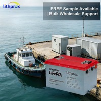 Batterie marine LiFePO4 à décharge profonde 38,4V 100Ah Grade A pour bateau, 6000 cycles, BMS intelligent Bluetooth, borne M8, CE RoHS IP67, OEM ODM