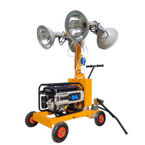 2x1000 wát LED tháp ánh sáng máy phát điện diesel, 5m cao mast Trailer di động, khai thác mỏ xây dựng chiếu sáng - Product Image 1
