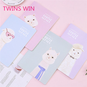 เครื่องเขียนโรงเรียนญี่ปุ่นเทรนด์ล่าสุดเกาหลี, 1810สมุดบันทึกกระดาษเปล่ากันน้ำลายการ์ตูนอัลปาก้า - Product Image 1