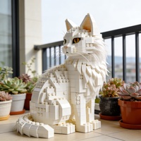 Blocs de construction classiques en forme de chat, briques compatibles universelles, ensemble de jeu, cadeau