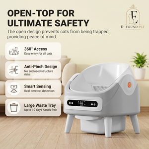 Bac à litière intelligent compatible avec toutes les litières, nettoyage automatique, contrôle des odeurs via application, capacité de 8 L, bac à litière intelligent Tuya - Product Image 2