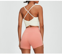 Soutien-gorge de sport pour femme de haute qualité, léger, à maintien élevé, avec bretelles croisées, respirant et à séchage rapide pour le yoga et l'entraînement