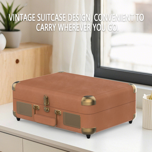 Pemutar rekaman koper portabel antik 3 kecepatan buatan kustom dengan speaker bawaan <span class=keywords><strong>Audio</strong></span> meja putar ditingkatkan - Product Image 6