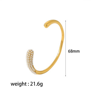 New Arrival Personalized <strong>Chunky</strong> <strong>Bangles</strong> 18K <strong>Gold</strong> Waterproof <strong>Bangles</strong> Elegant Stainless Steel <strong>Bangles</strong> for Women - Product Image 6