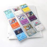 En stock: Hojas de recambio transparentes de PP de 11 orificios, negras, 3x3, gruesas, para álbumes de tarjetas y páginas interiores.