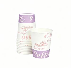 Vasos y Tazones de Papel Kraft de Pared Simple Desechables Ecológicos con Logotipo Personalizado Impreso en Lámina Dorada 3/4/5/8/12/16 - Product Image 2