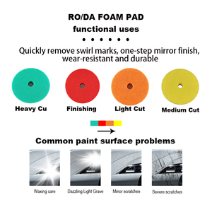 Polisseuse DA 150 mm (6 pouces) pour le detailing automobile, tampon en mousse haute efficacité, éponge de polissage dure, moyenne, douce, facile à utiliser pour les automobiles - Product Image 3