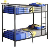 Lit superposé métallique en tubes d'acier démontable pour dortoir scolaire, design de base, fournisseur d'or en matière de mobilier