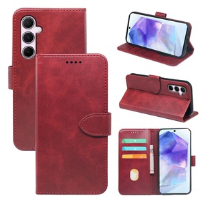 PH334 adecuado para <span class=keywords><strong>Samsung</strong></span> para <span class=keywords><strong>Galaxy</strong></span> A55/A54/A53/A52 piel de becerro Color sólido funda de teléfono con tapa magnética fuerte - Product Image 2