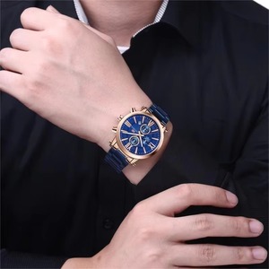 Drioshipping Quartz <b>Watch</b> <b>Men</b> Luxury <b>Watches</b> <b>Mens</b> Top New Chronograph Wristwatch Steel Strap Clock Reloj Hombre - Product Image 5