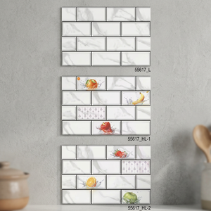 Custom Printed White Brick Look 12x18 Digital Glossy Ceramic Wall <b>Tiles</b> 30x45cm 300x450mm <b>Interlocking</b> Design for Interiors - Product Image 1