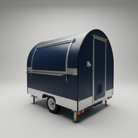 Camion de crème glacée entièrement équipé avec remorque cuisine complète, remorque de restauration rapide, chariot de nourriture de rue mobile