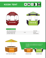 GlobalTent Tentes hexagonales promotionnelles Logo personnalisé RPET Salons commerciaux Ez Up Tente Auvent pour fête et exposition commerciale