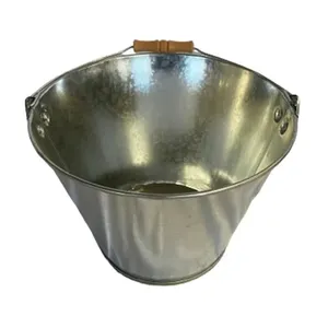 Factory Supplier Wholesale 8L 10L 12L 14L Galvanized Zinc Mop Metal Water Bucket For Household With Handle