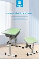 Commande en gros de unités de bureaux et chaises en bois individuelles, expédition par conteneur complet, mobilier scolaire personnalisé