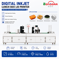 Imprimante à jet d'encre UV industrielle pour couvercles de boîtes à lunch en plastique, machine d'impression couleur pour couvercles de contenants en PP, PET, OPS, kit de solution d'impression couleur