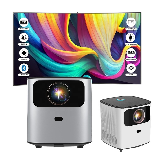 Smart 720P Home Pico Cube Projecteur Mini Pocket Video Proyector Android LED P19 DLP Portable 3D Beamer Wireless 4K Projectors