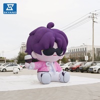 Modèle de personnage de dessin animé gonflable personnalisé avec verre à vin pour concert en plein air, événement de soutien aux fans, publicité, décoration