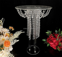 LEXI Centres de table de mariage modernes et romantiques en acrylique, personnalisables, transparents, pour événements et fêtes, support en fer inclus