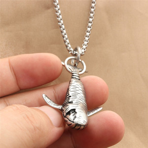 Yunnique-collar con colgante de ballena de acero inoxidable para hombre, diseño de animales retro, joyería con temática del océano, 280549 - Product Image 4