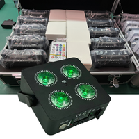 10PC avec Flight case/4x18w RGBWA UV sans fil DMX Par Can up lumières alimenté par batterie LED mariage Uplight forParty bar Dj