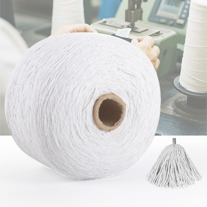 Nhà cung cấp Trung Quốc Trắng Polyester/Bông sàn giẻ lau sàn sợi mở kết thúc tái chế pha trộn lau sợi Melange sợi - Product Image 1