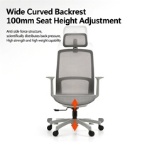 Chaise de bureau ergonomique avec appui-tête réglable, chaise de bureau pivotante en maille respirante 3D AIR pour la maison et le bureau