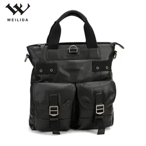 Design Travel Black Male Business PU Leather Man Handbag Hand Bag Custom Brand New for Men Handbags Fashion Kid Tas Fashion