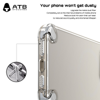 Coque de téléphone ATB Airbag coque de téléphone transparente en PC rigide coque de téléphone Airbag antichoc pour iPhone 16 15 14 Pro Max couverture arrière